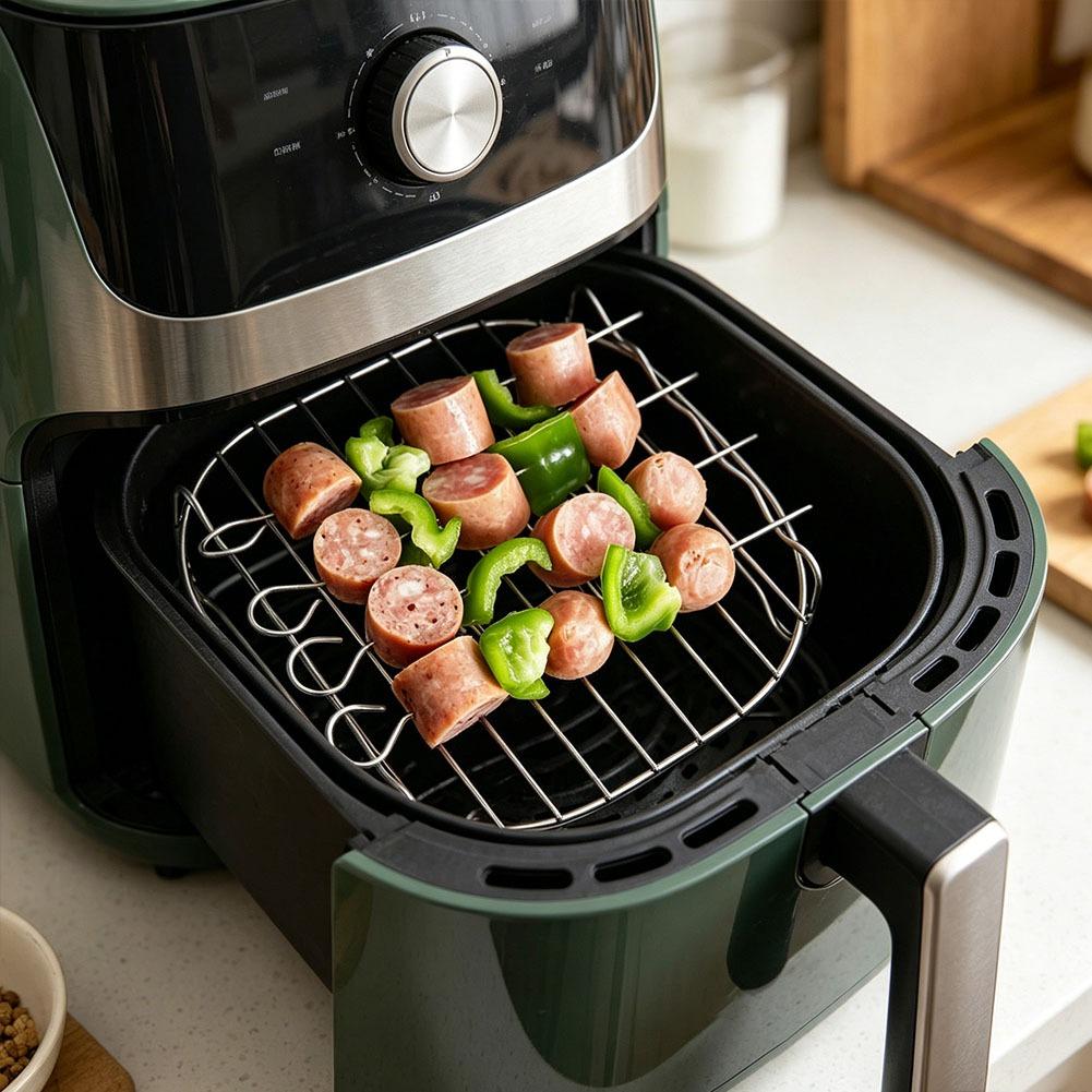 Kitchen Gadgets Products - Air Fryer Square Grill Stainless Steel,