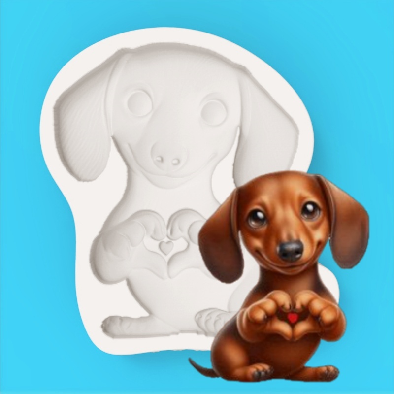 Silicone Mold Baking - Dachshund Dog Silicone Mold, Featuring Features