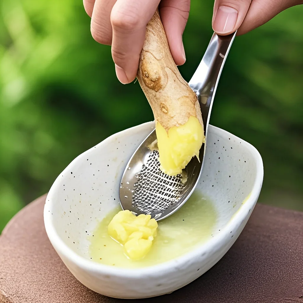 Small Kitchen Gadgets Gifts - 1pc Stainless Steel Ginger Grater Spoon,