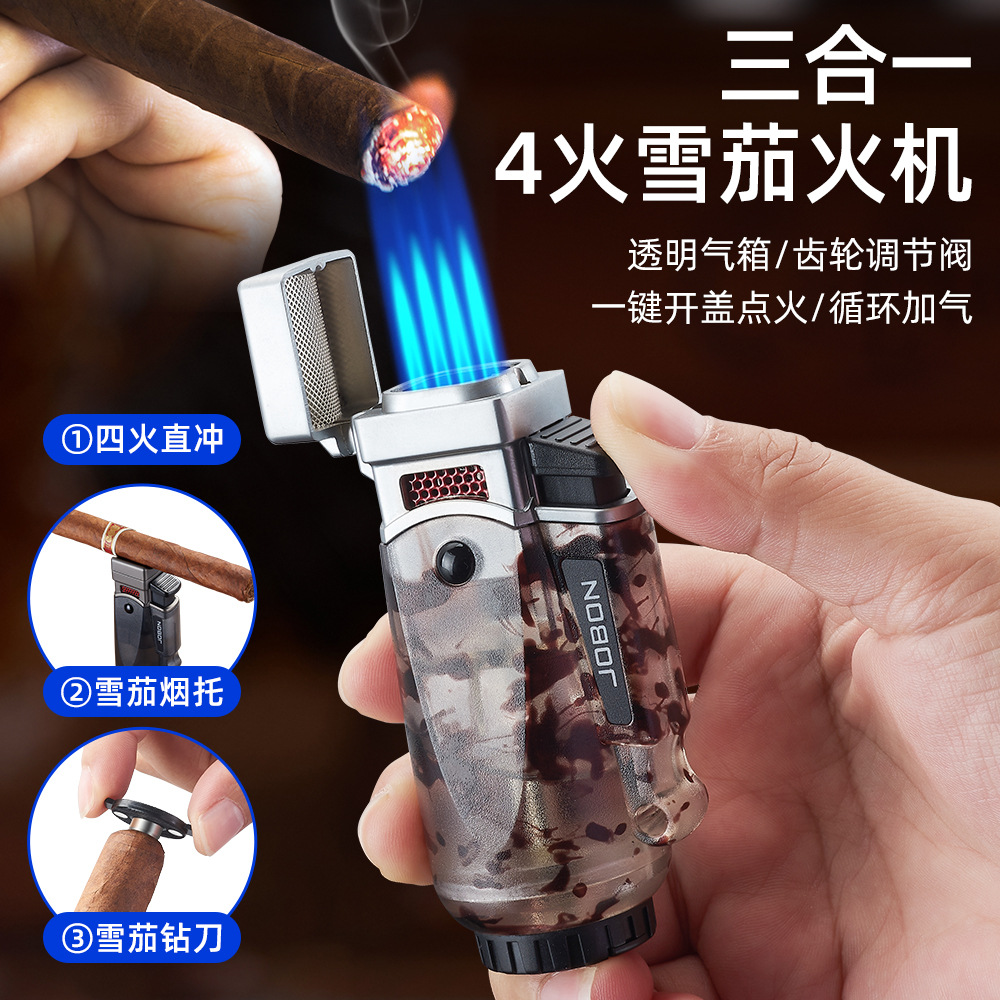 Small Kitchen Gadgets Gifts - New small straight-pull cigar lighter olive