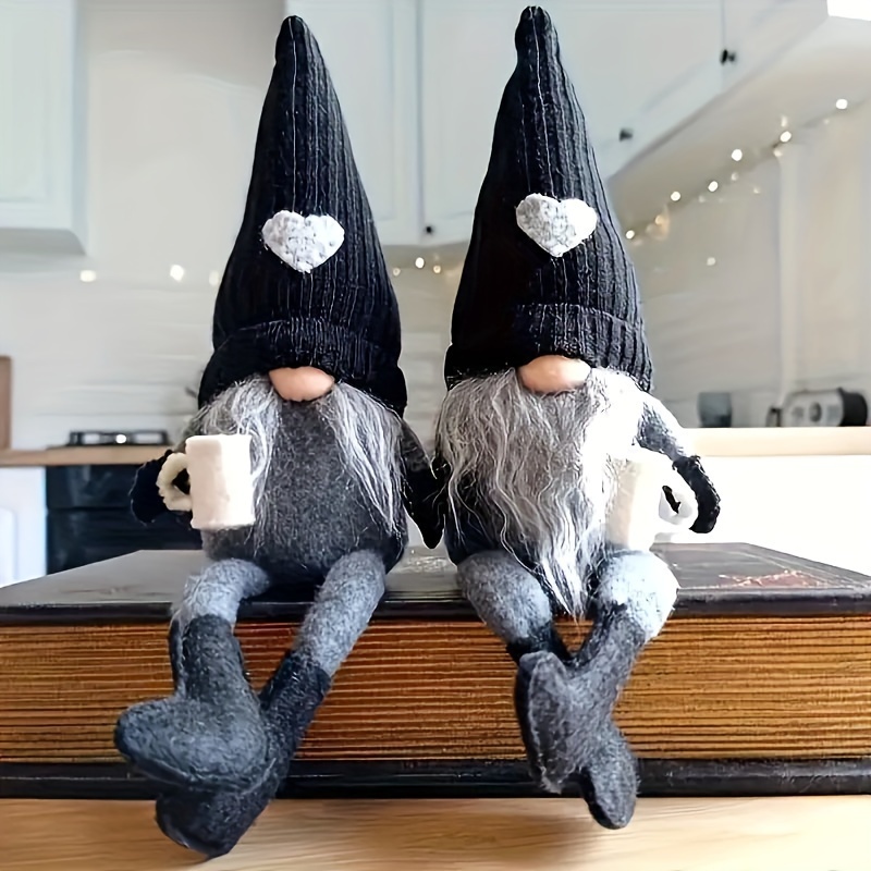 Kitchen Gadgets Gift - Coffee Gnome Dolls Plush Knitted Love