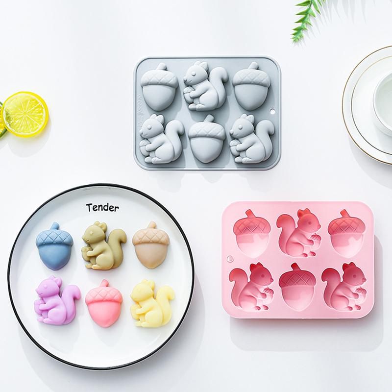 *6-hole Squirrel Oak Cake Sili - огляд і ціна Silicone Mold Baking