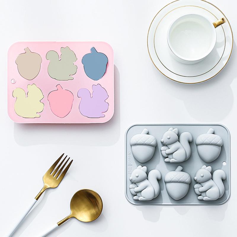 *6-hole Squirrel Oak Cake Sili - огляд і ціна Silicone Mold Baking