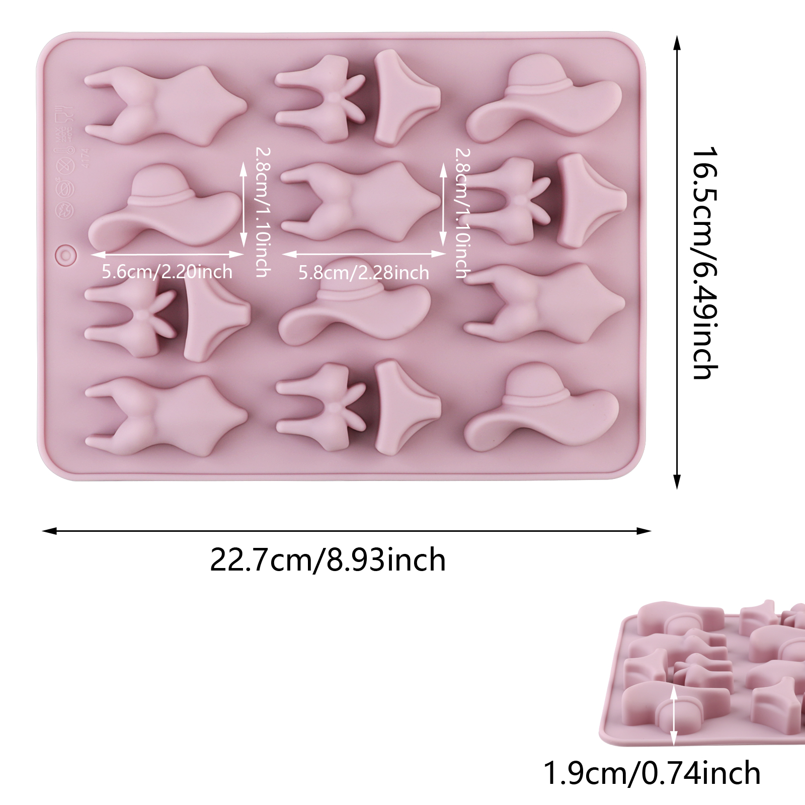 A Summer-Themed Beach Bikini M - огляд і ціна Silicone Mold Baking