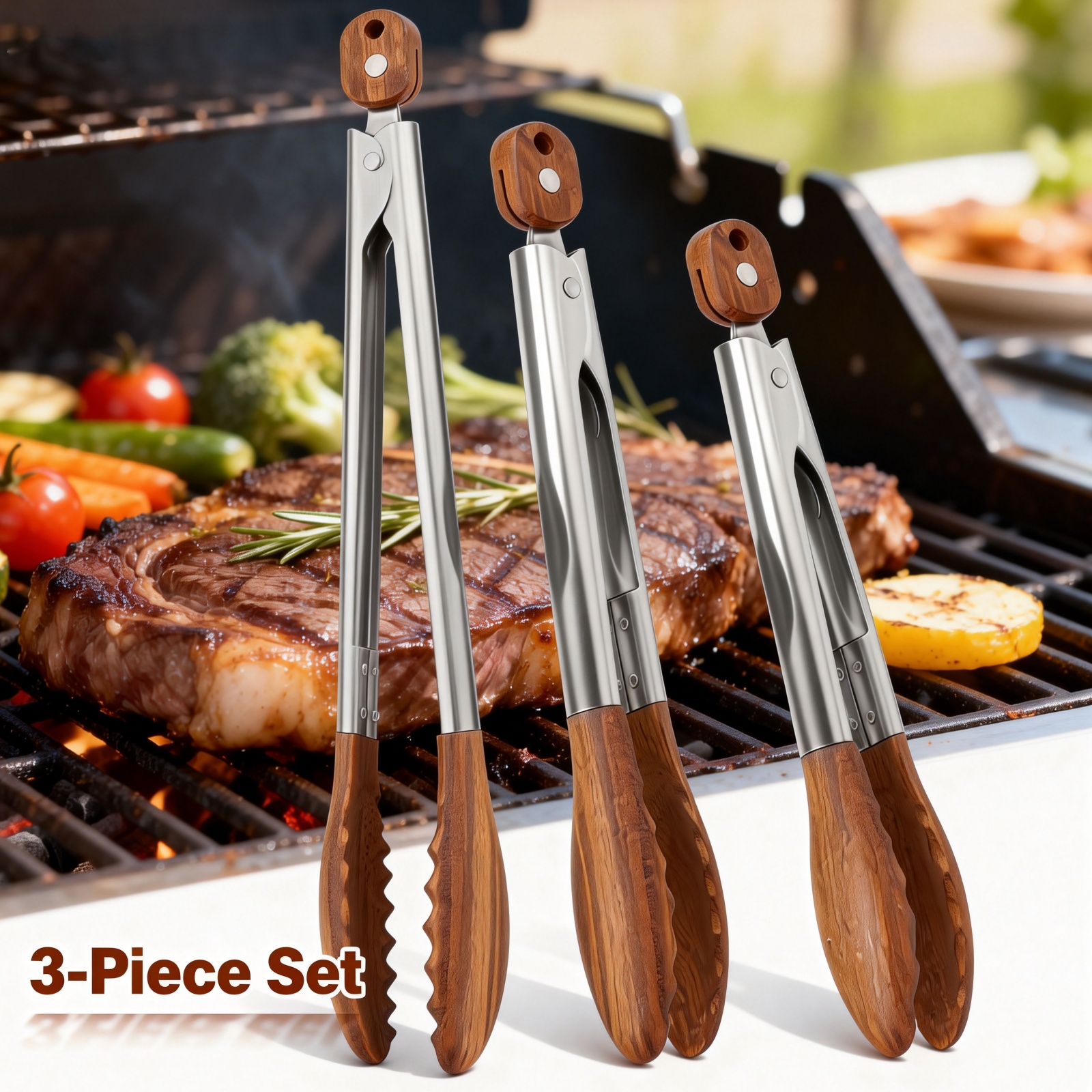 2/3 Pcs Food Tongs Walnut Wood - огляд і ціна Kitchen Gadgets Products