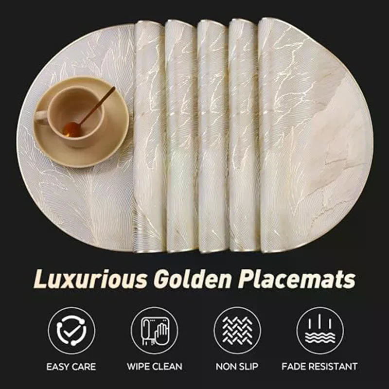 6*Round Luxury Placemats Non-S - огляд і ціна Kitchen Gadgets Luxury