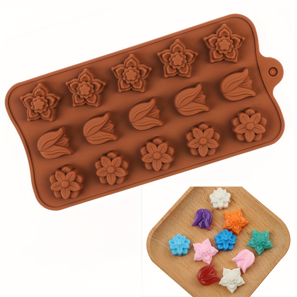 4 Flower-Shaped Chocolate Cand - огляд і ціна Silicone Mold Baking