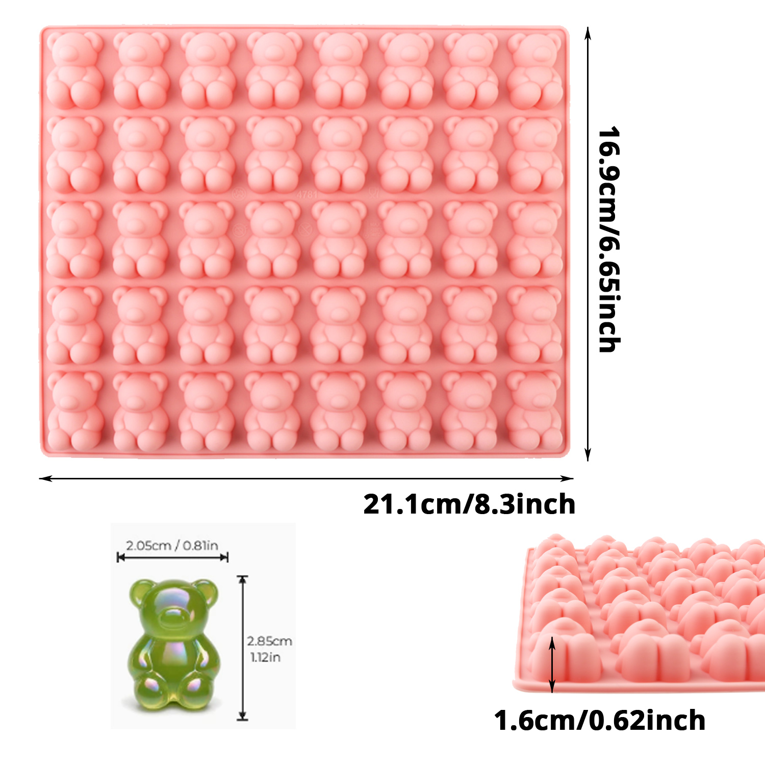 40-Piece Bear-Shaped Silicone  - огляд і ціна Silicone Mold Baking