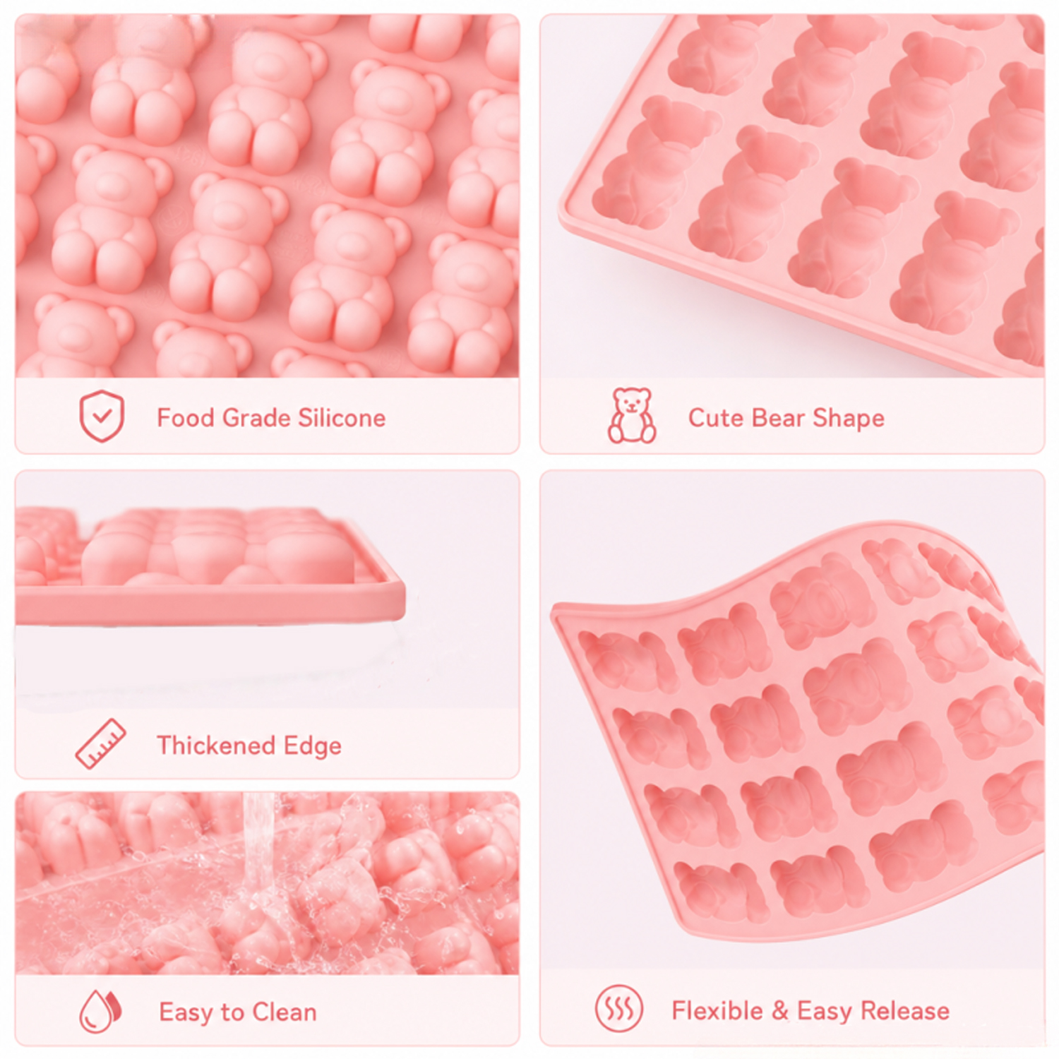 40-Piece Bear-Shaped Silicone  - огляд і ціна Silicone Mold Baking