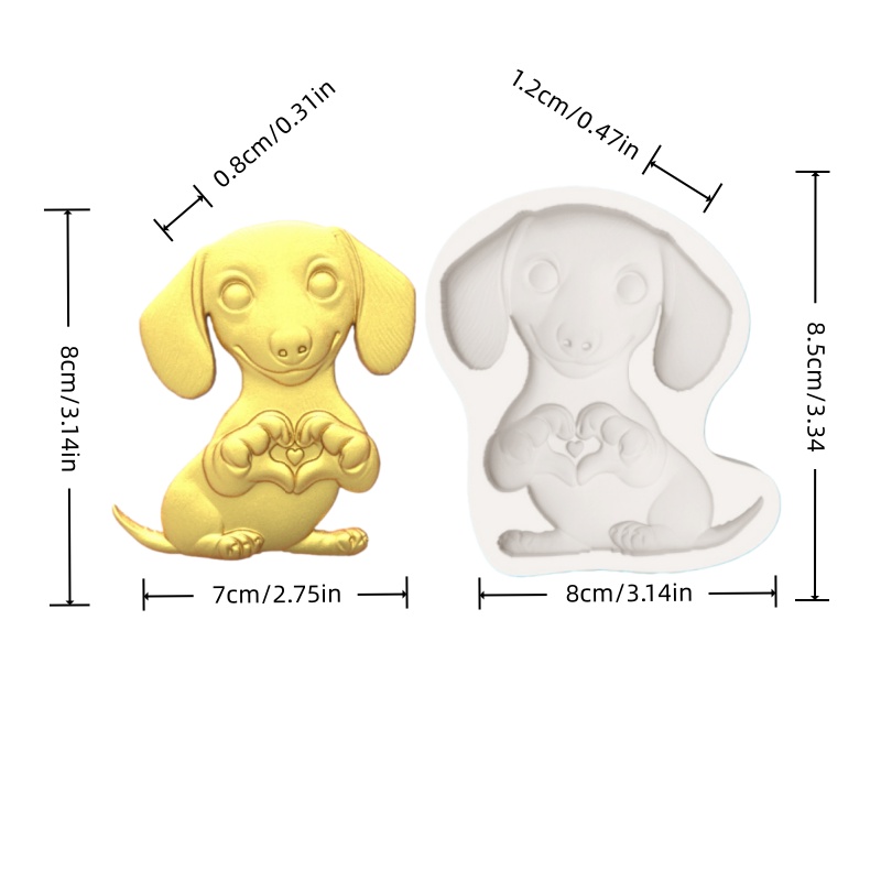 Dachshund Dog Silicone Mold, F - огляд і ціна Silicone Mold Baking