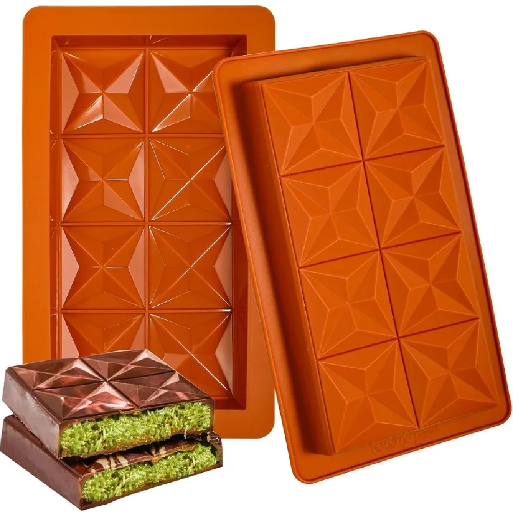 Chocolate Bar Mold - Non-Stick - огляд і ціна Silicone Mold Baking