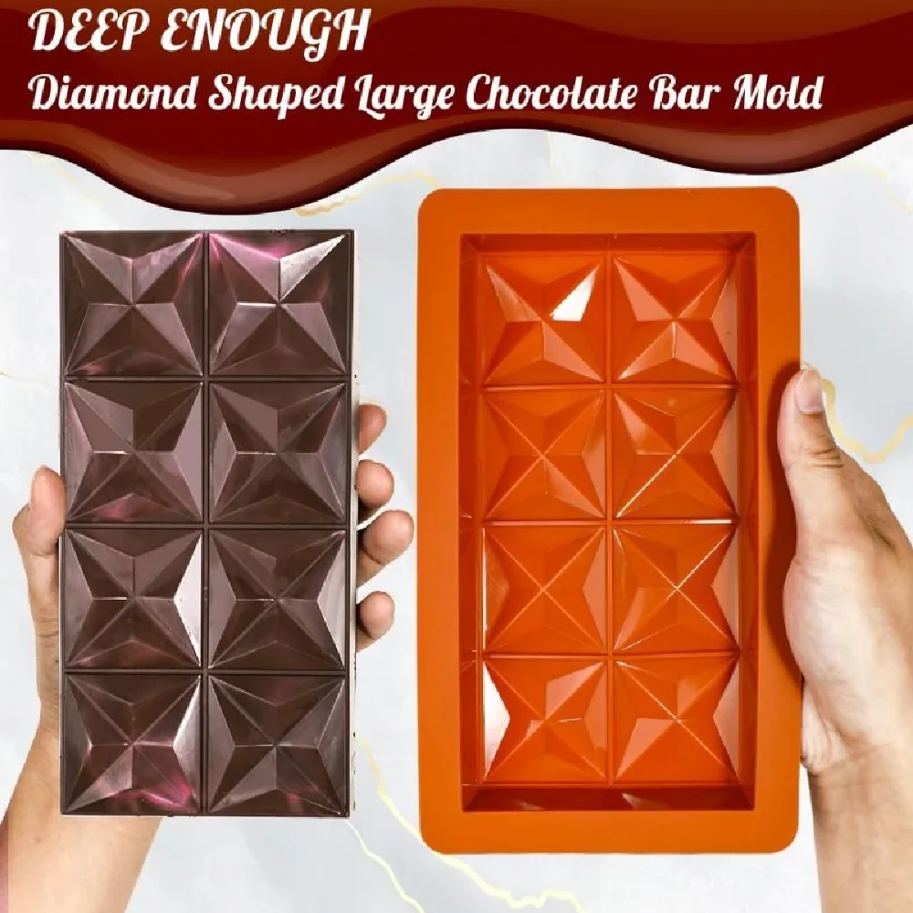 Chocolate Bar Mold - Non-Stick - огляд і ціна Silicone Mold Baking