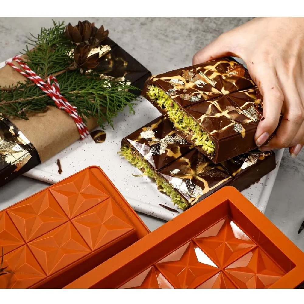 Chocolate Bar Mold - Non-Stick - огляд і ціна Silicone Mold Baking