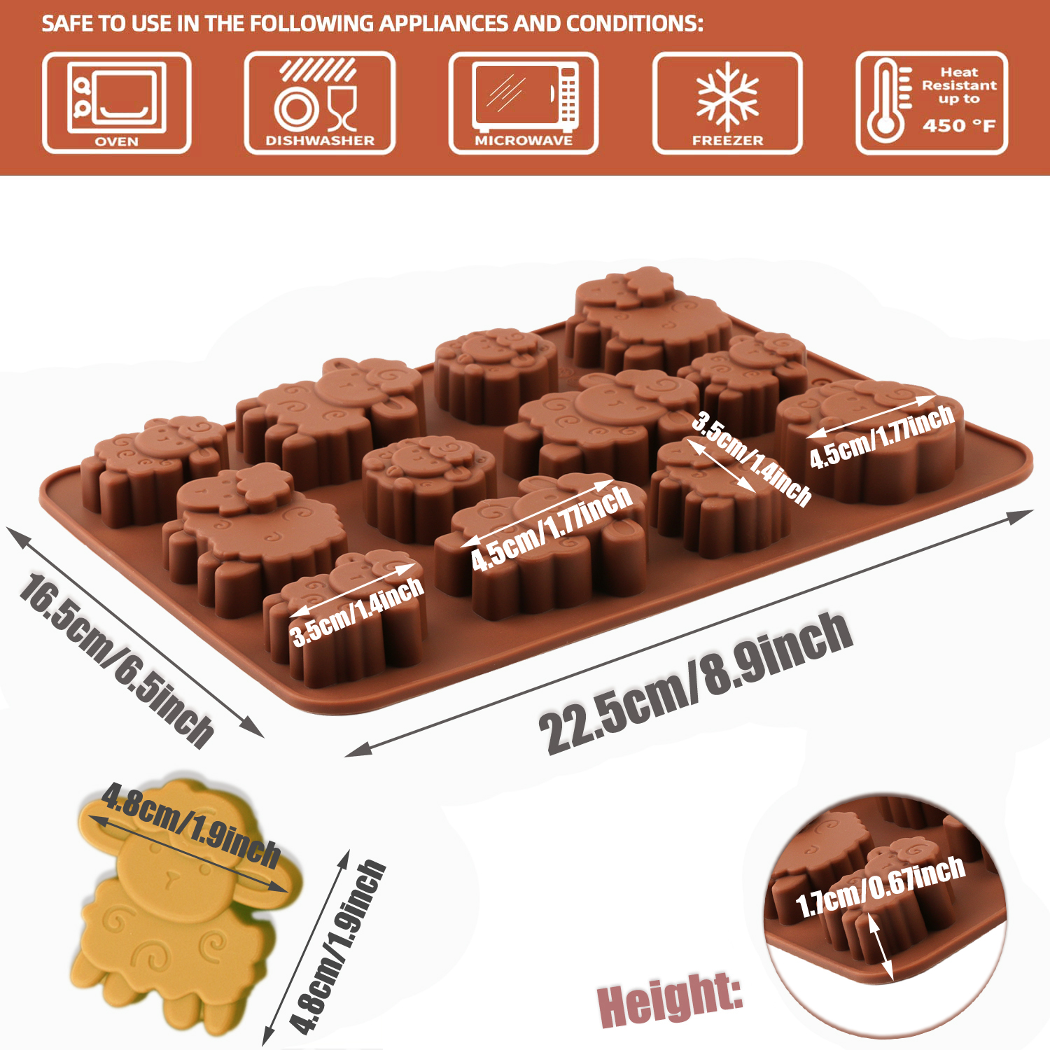 1pack silicone Eid lamb candy  - огляд і ціна Silicone Mold Baking
