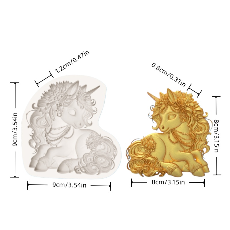 Luxurious Decorative Unicorn A - огляд і ціна Silicone Mold Baking