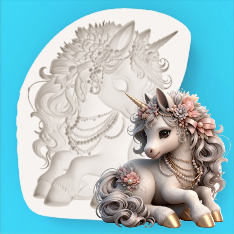 Luxurious Decorative Unicorn A - огляд і ціна Silicone Mold Baking