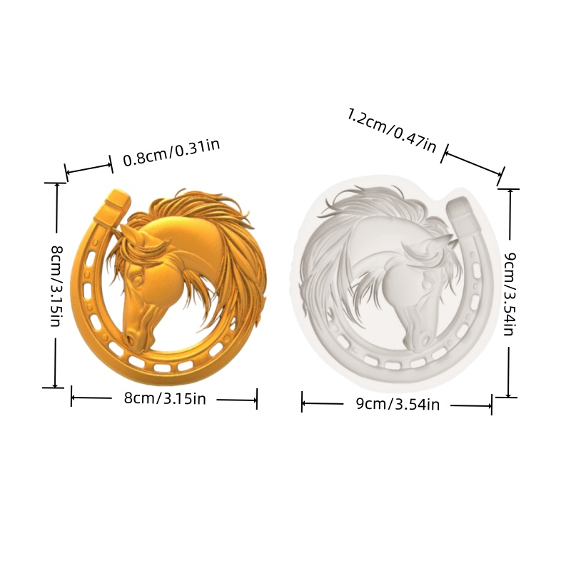 Horseshoe and Horse Head Silic - огляд і ціна Silicone Mold Baking